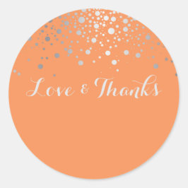 PixDezines DIY färg/dazzled/silver specs Runt Klistermärke