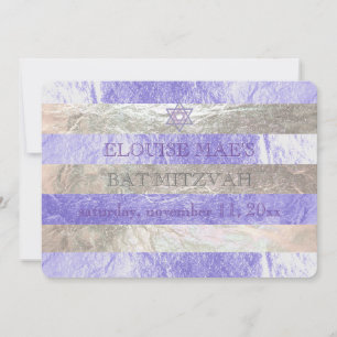 PixDezines DIY färg/faux foil rand bat mitzvah Inbjudningar