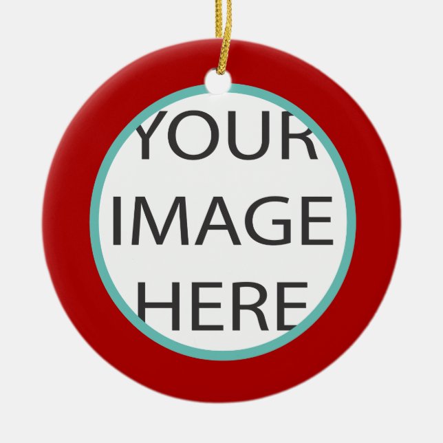 PixDezines DIY färg/foto ramar/christmas Julgransprydnad Keramik (Framsidan)