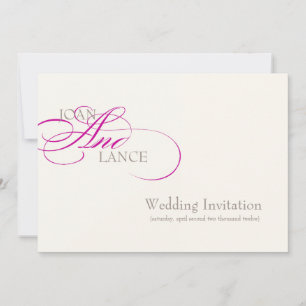 PixDezines DIY-färg, fuschia.. prydlig font... Inbjudningar