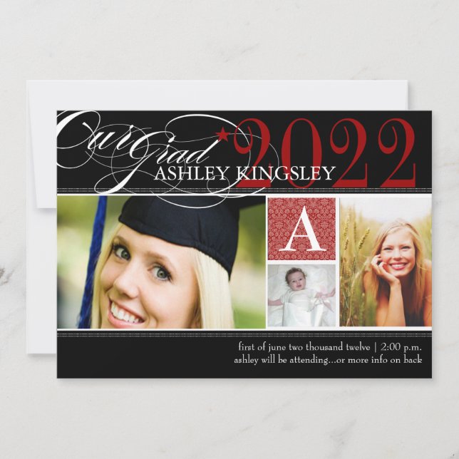 PixDezines diy färg, grått - meddelande Inbjudningar (Framsida)