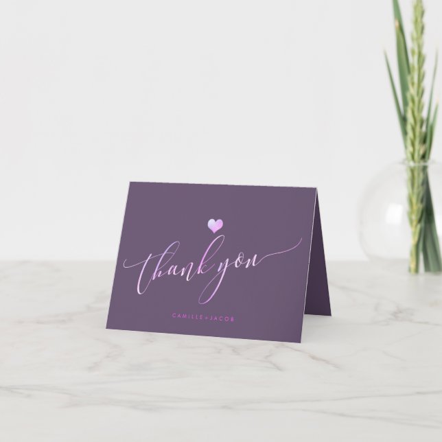 PixDezines DIY Färg+Iridescent Rosa Tack Kort (Framsida)