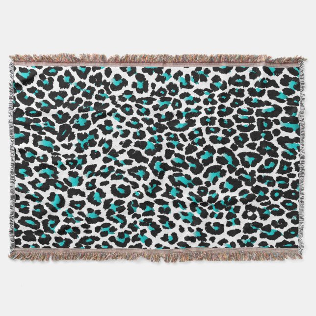 PixDezines DIY färg/leopard print Mysfilt (Framsidan)