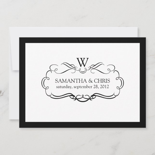 PixDezines DIY färg/nouveau-scrollsar Inbjudningar (Framsida)