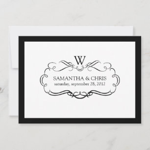 PixDezines DIY färg/nouveau-scrollsar Inbjudningar