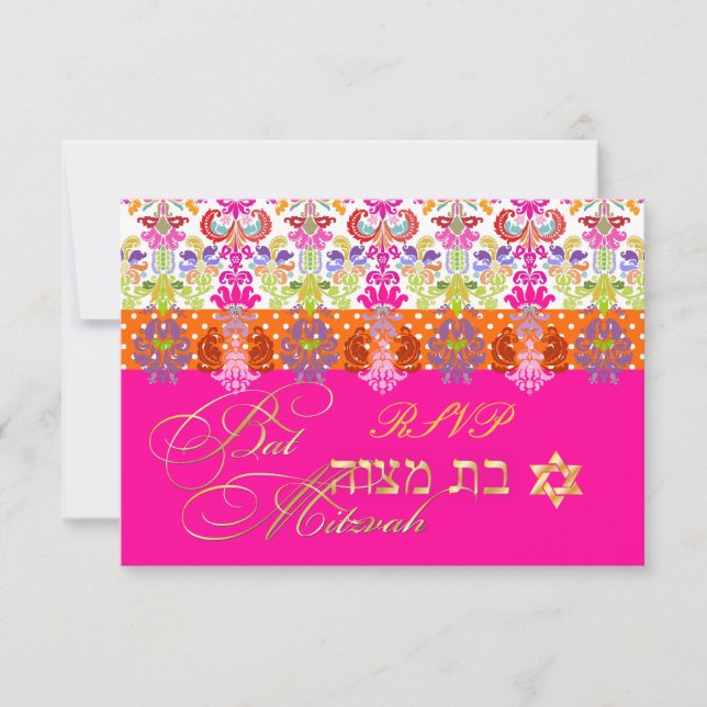 PixDezines diy färg/osa isabella, Bat mitzvah OSA Kort (Framsida)