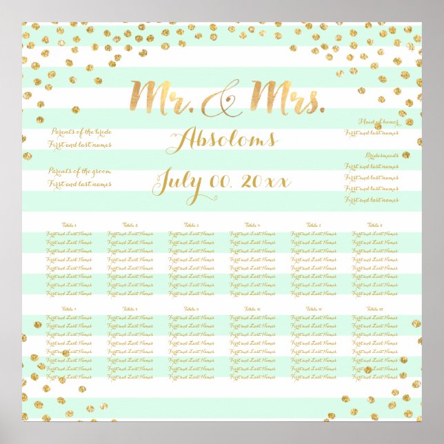 PixDezines DIY färg/rand guld specs/sit Poster (Framsidan)