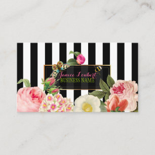 PixDezines DIY färg/rand primrose/peonies Visitkort