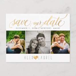 PixDezines DIY färg/Spara our Date/Faux Guld Vykort