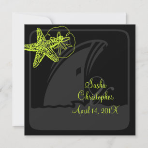 PixDezines diy färg/Starfish/Beach+Cruise-Frakt Inbjudningar