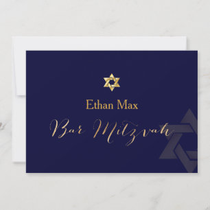 PixDezines DIY färg/Stilig handstil/Bar Mitzvah Inbjudningar