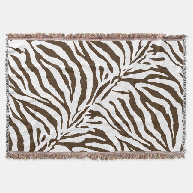 PixDezines DIY färg/zebra tryck Mysfilt (Framsidan)