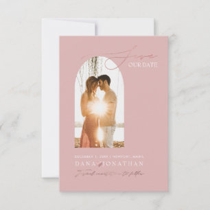PixDezines DIY färgbåge ram Dusty Pink Spara Datumet