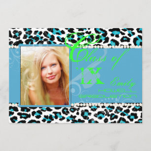 PixDezines diy färger/2012 Grads, cheetah print Inbjudningar