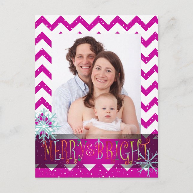 PixDezines DIY färger/chevron-fotokort Helg Vykort (Framsida)