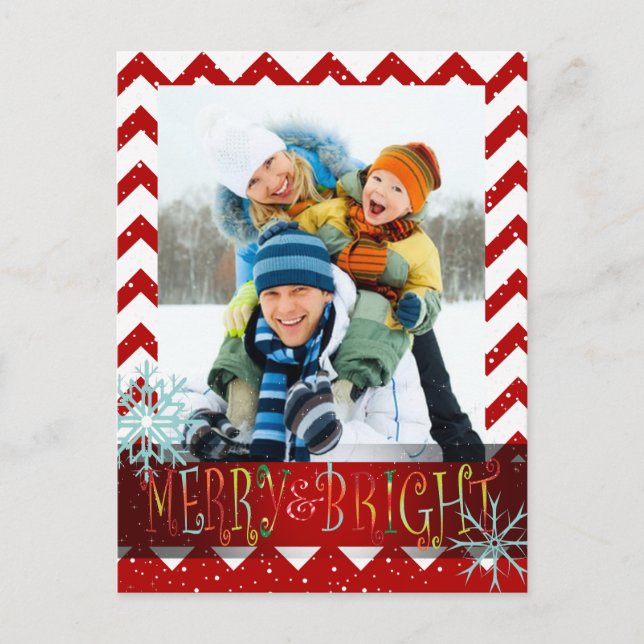 PixDezines DIY färger/chevron-fotokort Helg Vykort (Framsida)