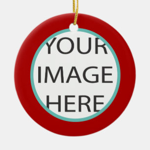 PixDezines DIY färger/foto ramar/jul Julgransprydnad Keramik