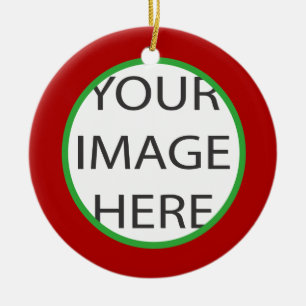 PixDezines DIY färger/foto ramar/jul Julgransprydnad Keramik