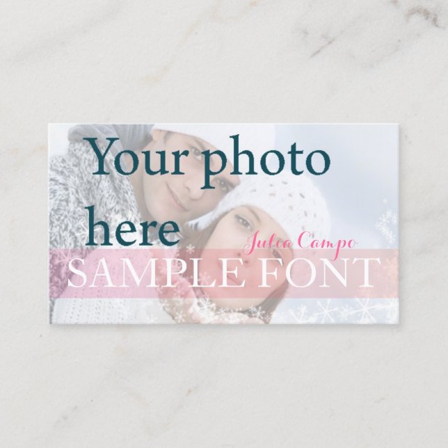 PixDezines DIY-foto+typsnitt Visitkort (Framsida)
