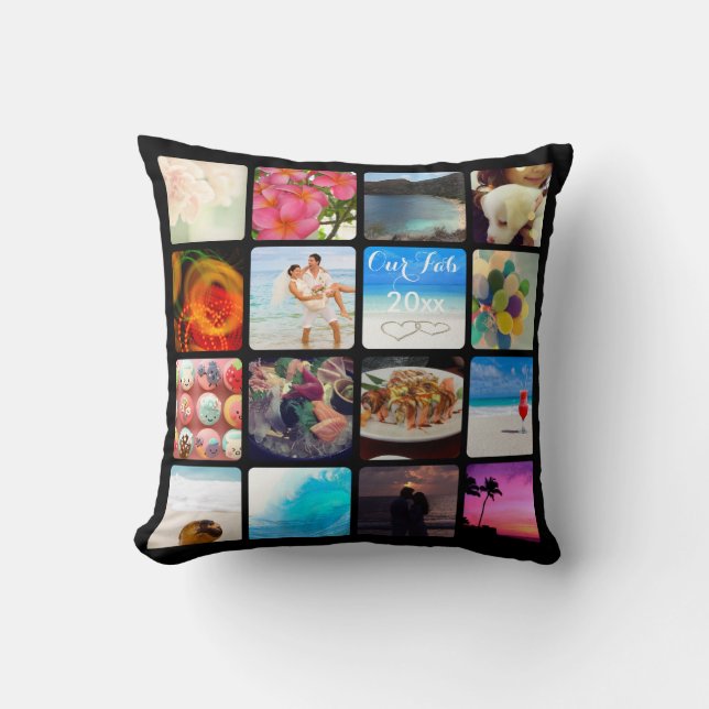 PixDezines DIY Instagram Collage Photos, DIY färg Kudde (Framsida)