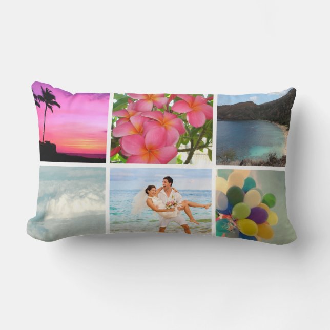 PixDezines DIY Instagram Collage Photos, DIY färg Lumbarkudde (Framsida)