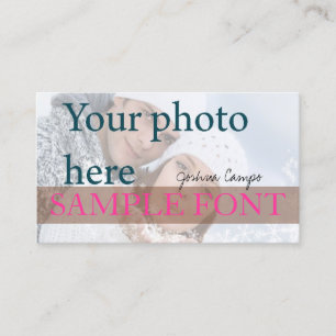 PixDezines DIY Photo+typsnitt Visitkort