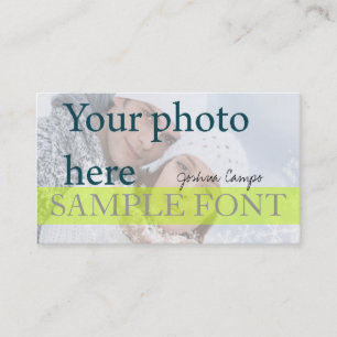 PixDezines DIY Photo+typsnitt Visitkort
