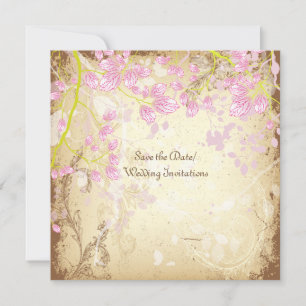 PixDezines DIY vintage+blommigt Spara Datumet