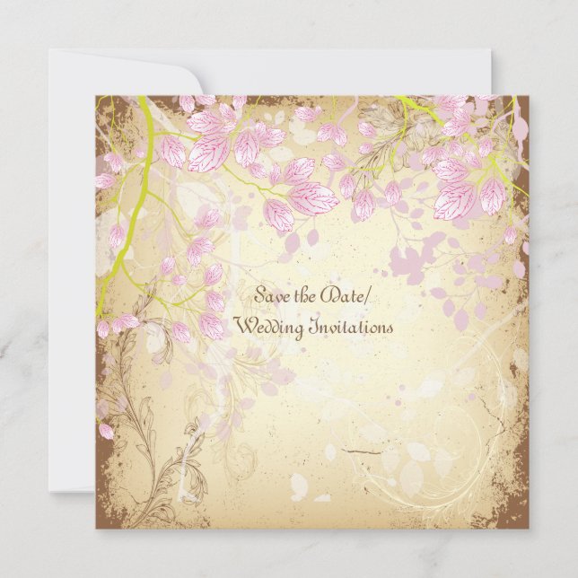 PixDezines DIY vintage+blommigt Spara Datumet (Framsida)