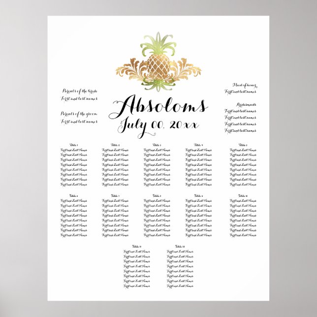 PixDezines DIYColor+Font/ananas sittplats Poster (Framsidan)