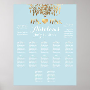 PixDezines DIYFärg/Guld Kronljusterare/Hjärta/Sitt Poster