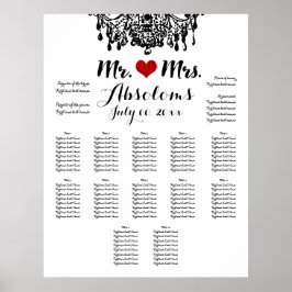 PixDezines DIYFärg/Kronljuster/Placeringsplan Poster