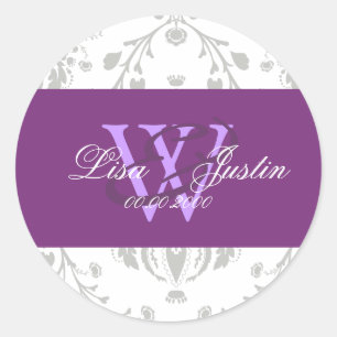 PixDezines dolcé damask diy färg Runt Klistermärke