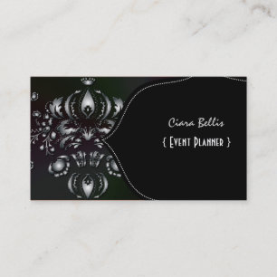 PixDezines Dolcè Damask/Fals Silver Visitkort
