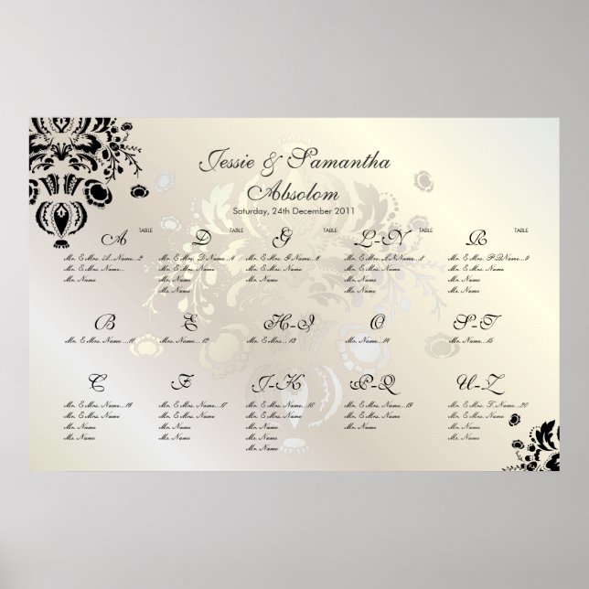 PixDezines Dolcè Damask/Sittdiagram/Alfa Poster (Framsidan)