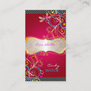 PixDezines Dragonflies/Ruby Red Visitkort