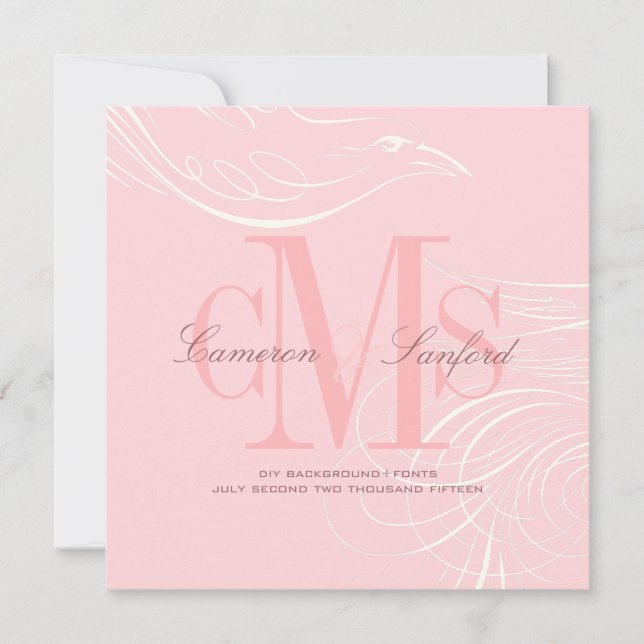 PixDezines duvans svans/gör-det-själv bakgrundsfär Inbjudningar (Framsida)