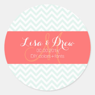 PixDezines dynamiska design/chevron/diy färg Runt Klistermärke