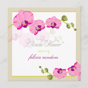 PixDezines dyy bakgrund/rosa orchid Inbjudningar