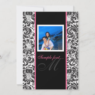 PixDezines dyy event... monogram fidora damm Inbjudningar