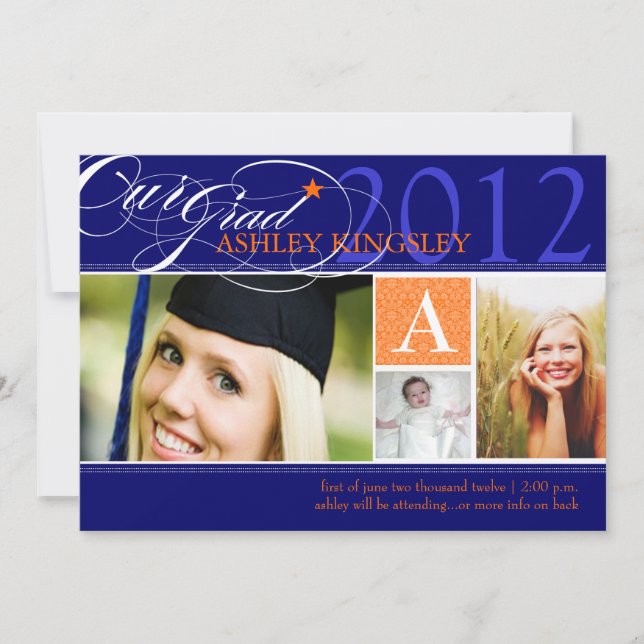 PixDezines dyy färger, grått meddelande Inbjudningar (Framsida)