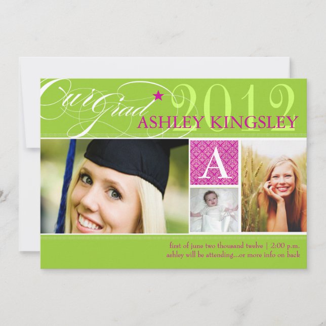 PixDezines dyy färger, grått meddelande Inbjudningar (Framsida)