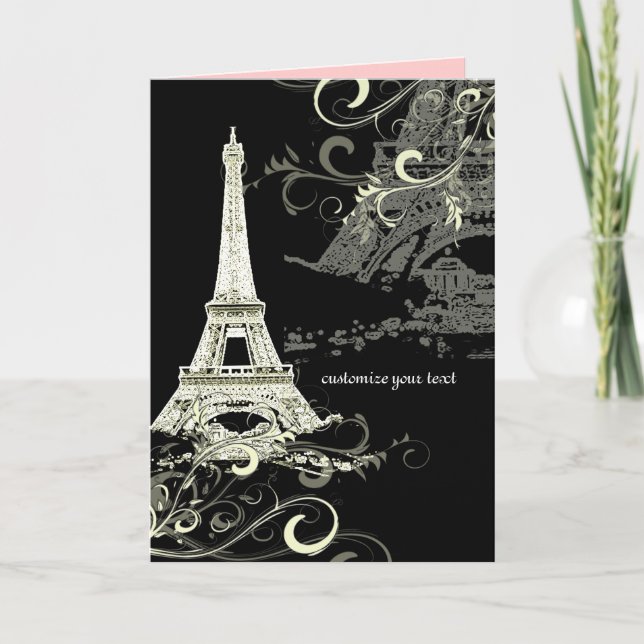 PixDezines EIFFEL TORN INVITATIONS/DIY BAKGRUND Inbjudan (Framsida)