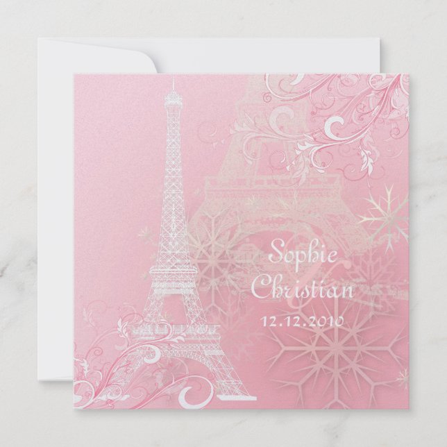 PixDezines EIFFEL TORN INVITATIONS/DIY BAKGRUND Inbjudningar (Framsida)