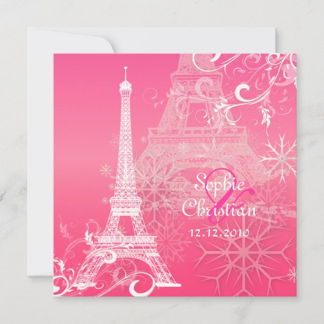 PixDezines EIFFEL TORN INVITATIONS/DIY BAKGRUND Inbjudningar (Framsida)