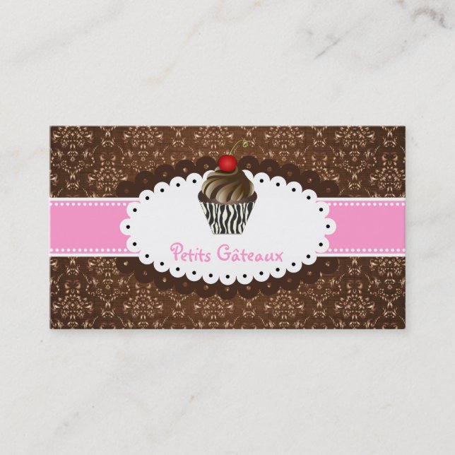 PixDezines elegant Chokladrocka Visitkort (Framsida)