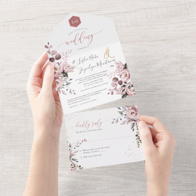 PixDezines Elegant Dammig Ros+Gummi Eukalyptus (Avrivbar del)