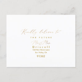 PixDezines Elegant Guld Calligraphy OSA w Meal Inbjudan Vykort
