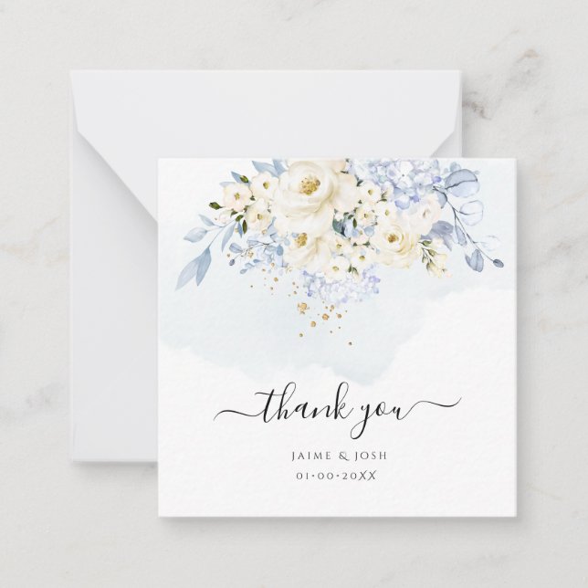 PixDezines Elegant H2 Ice Blue Hyde Cream Ro Anteckningskort (Framsida)