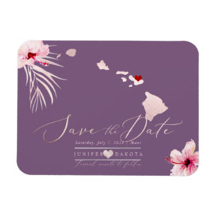 PixDezines Elegant Hawaiian DIY Karta Spara datum Magnet